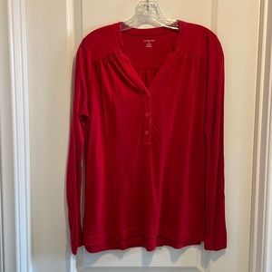 Lands End wool blend red top size S